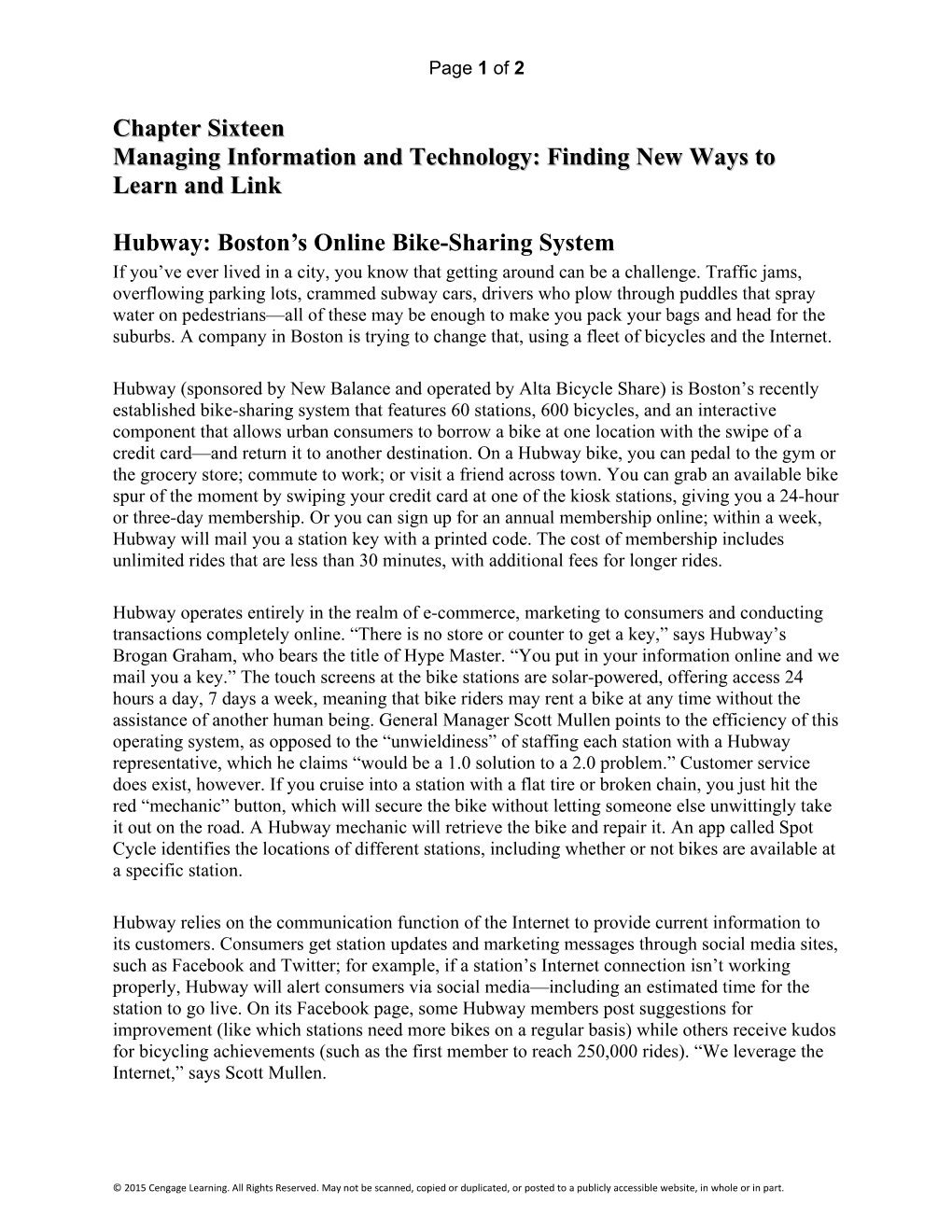Managing Information and Technology: Finding New Ways to Learn and Link
