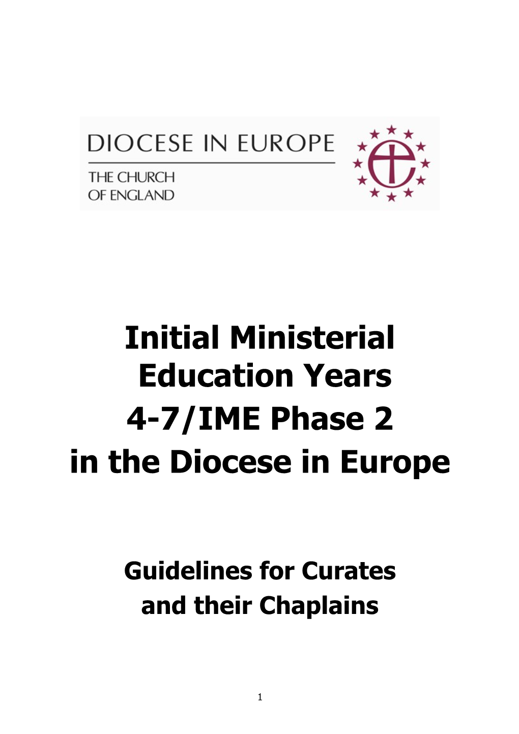 Initial Ministerial Education Years