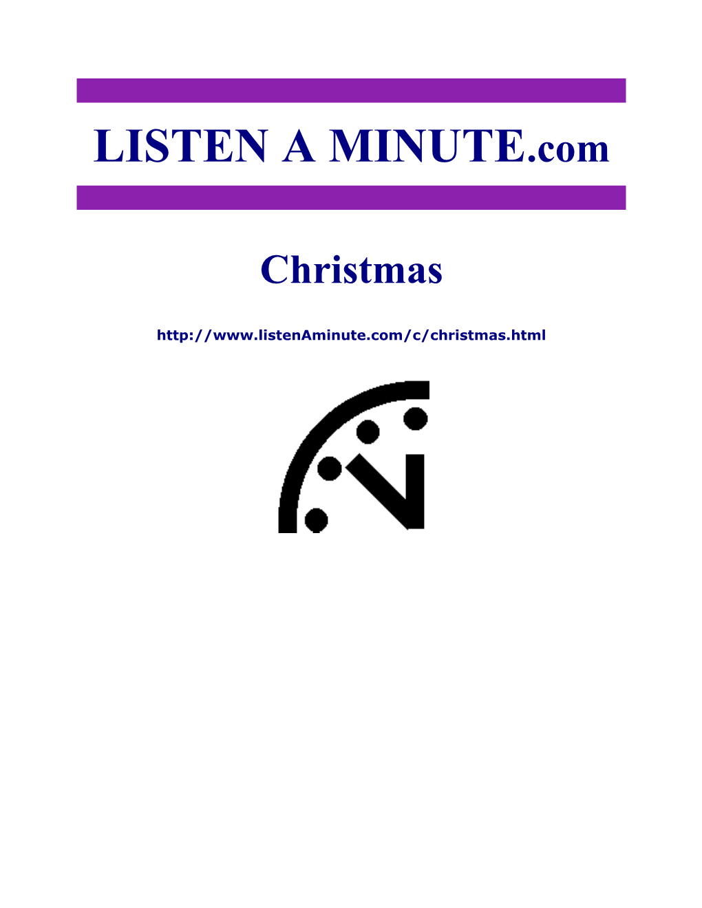 Listen A Minute.Com - ESL Listening - Christmas
