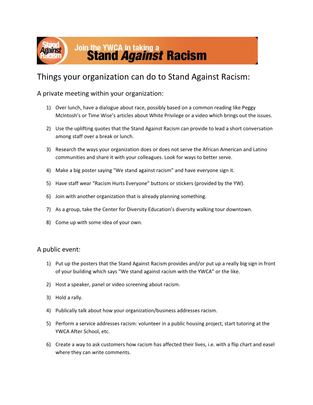 Things Your Organization Can Do to Stand Against Racism