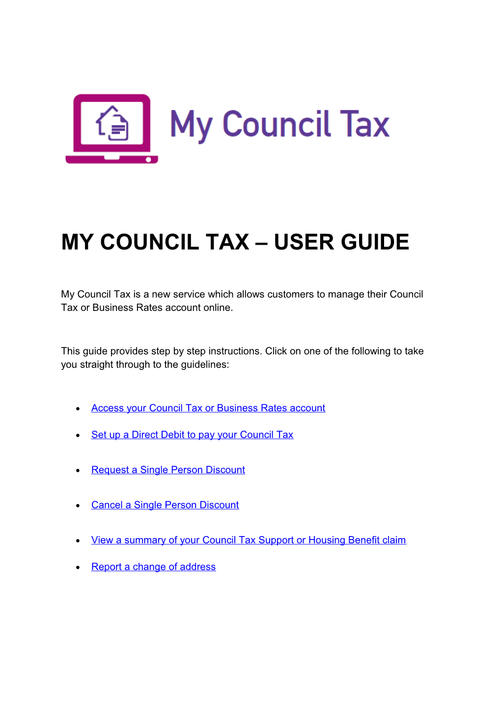 My Council Tax User Guide