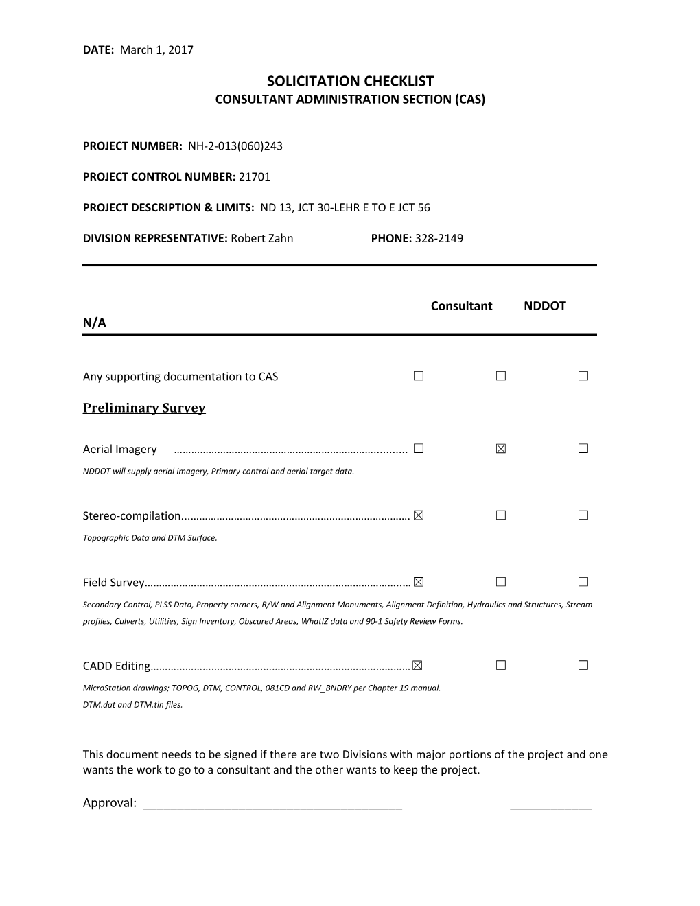 Consultant Administration Section (Cas)