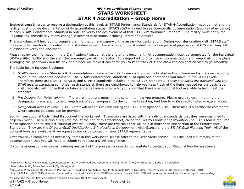 SS4-02 STAR 4 Worksheet - Centers