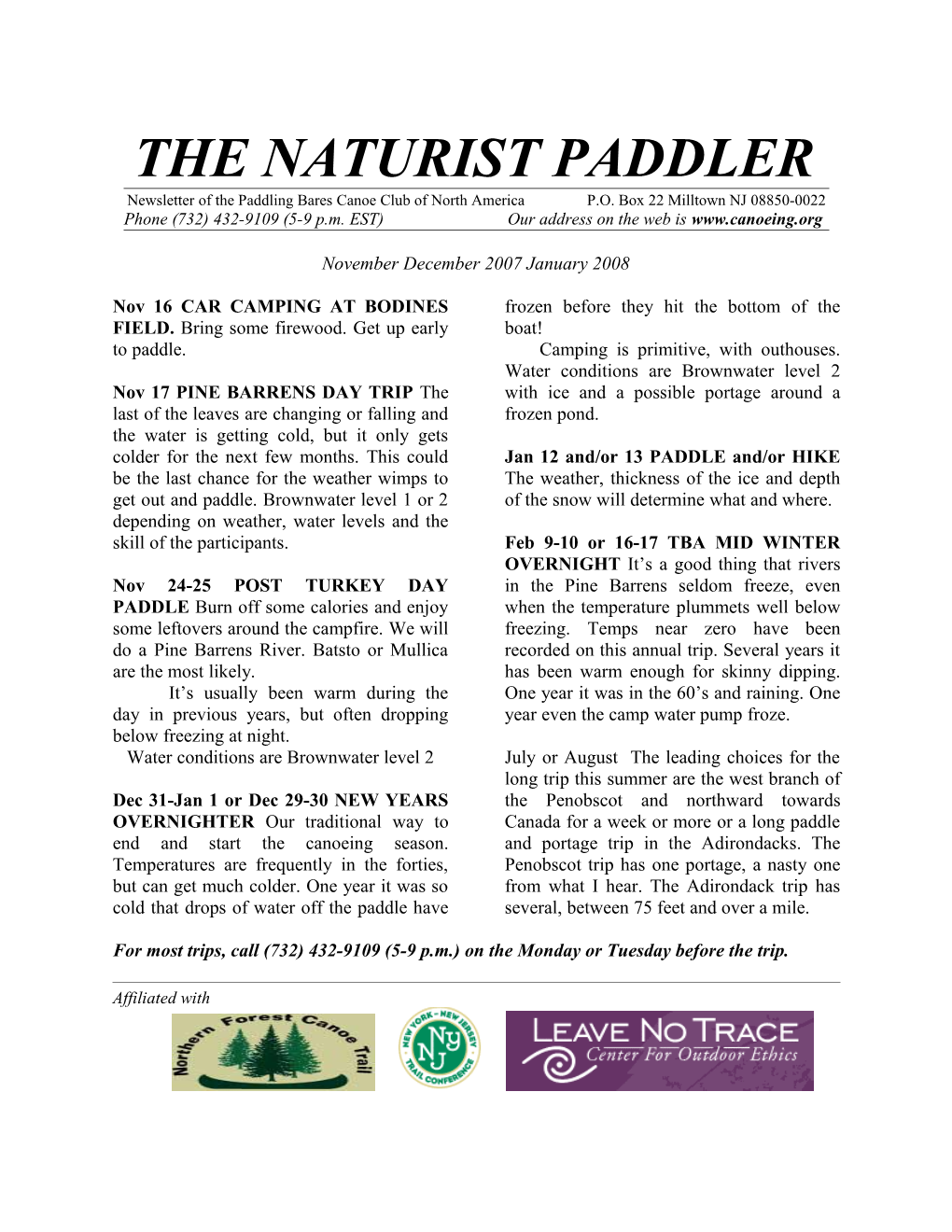 The Naturist Paddler
