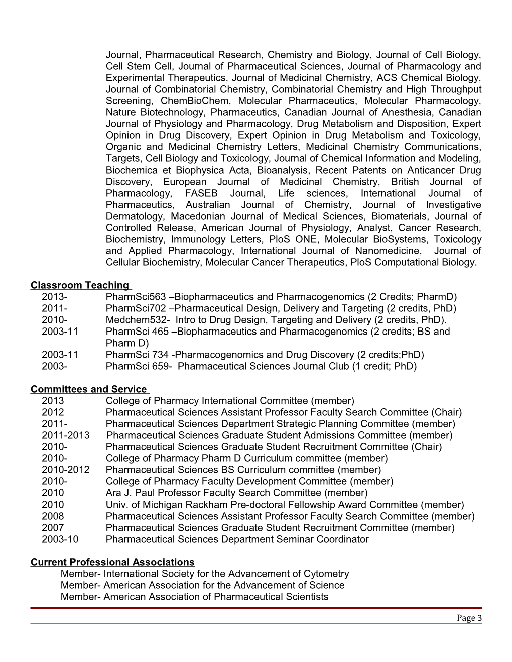 PHS 398/2590 (Rev. 06/09), Biographical Sketch Format Page s3