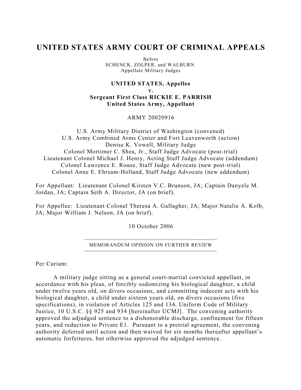 United States Army Court of Criminal Appeals s2