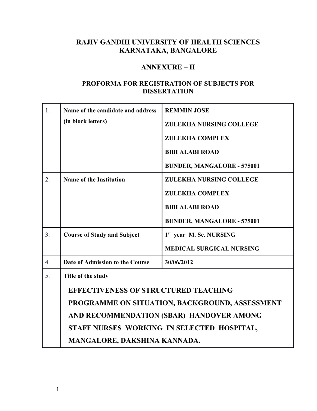 Rajiv Gandhi University of Health Sciences s169