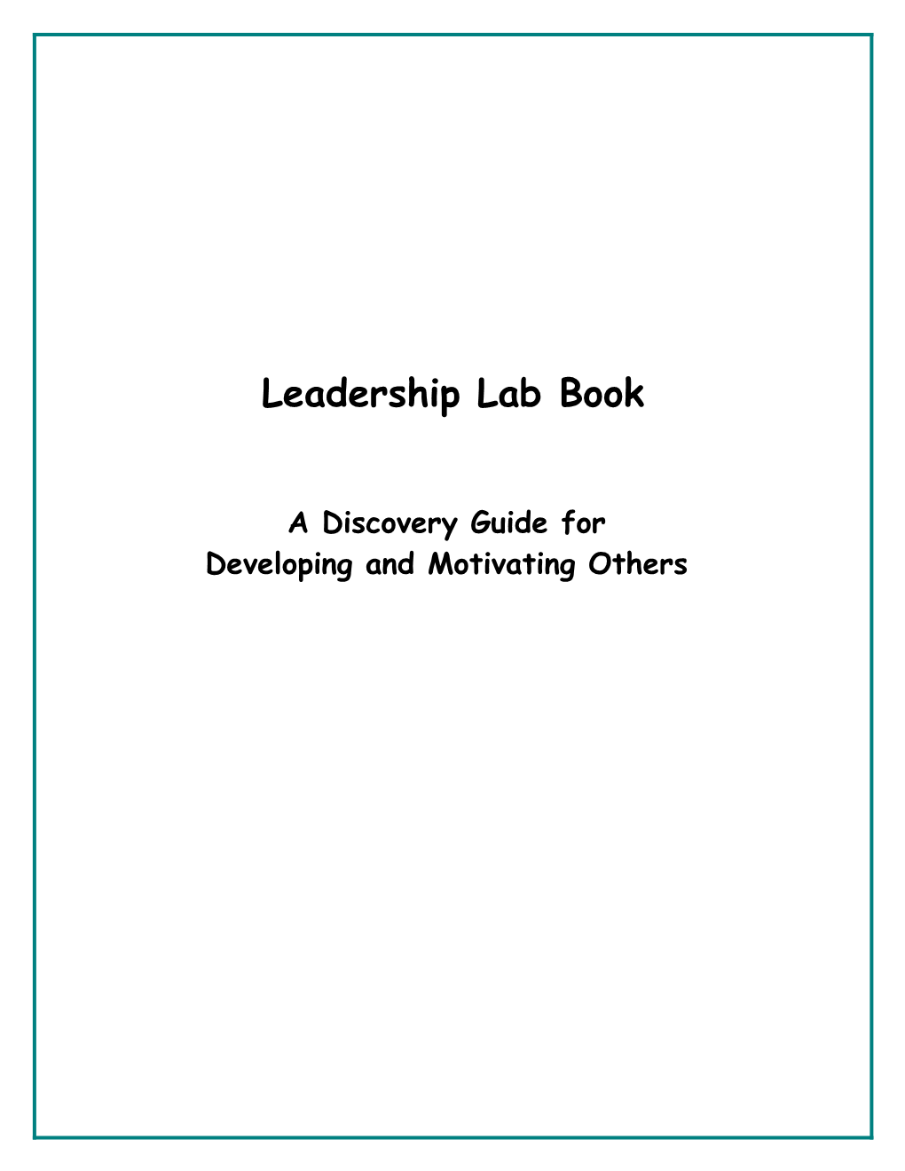 Leadership Learning Model