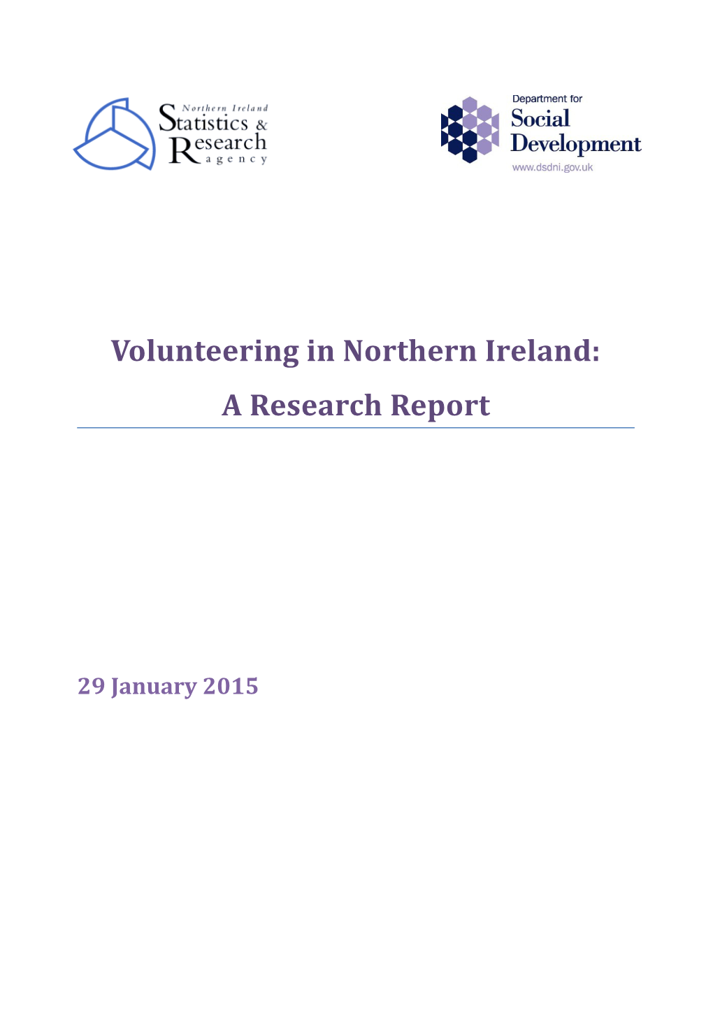 Volunteering in Northern Ireland Research Report 2015