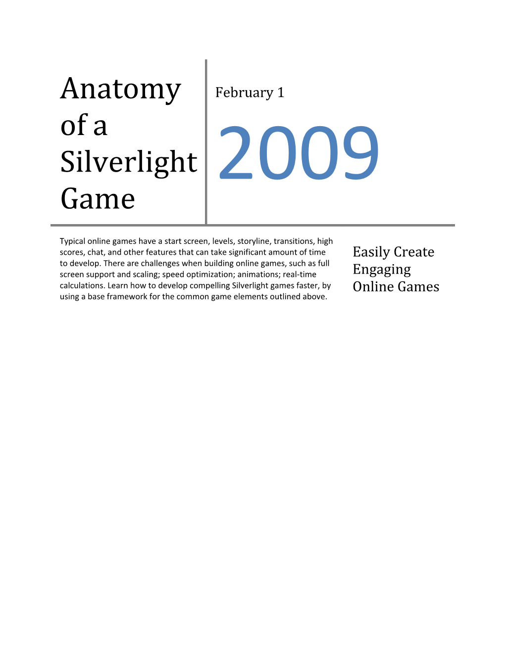 Anatomy of a Silverlight Game