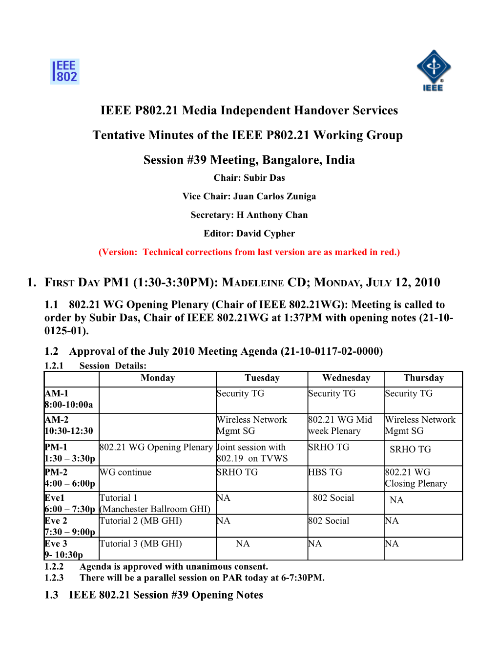 IEEE P802.21 Media Independent Handover Services