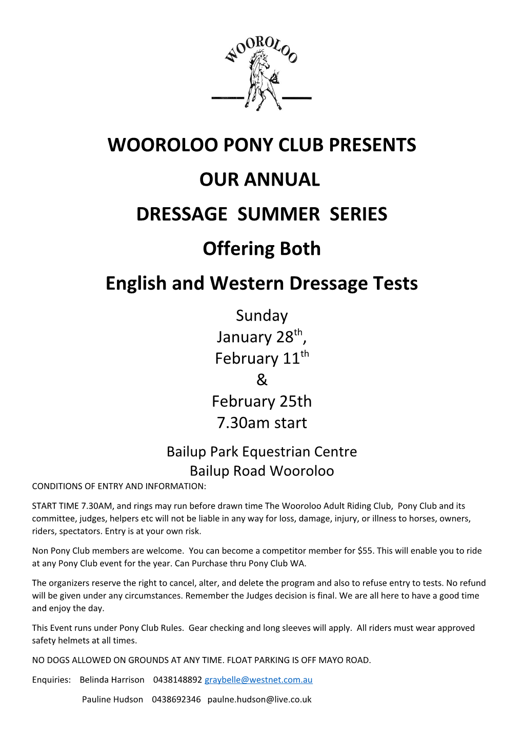 Wooroloo Pony Club Presents