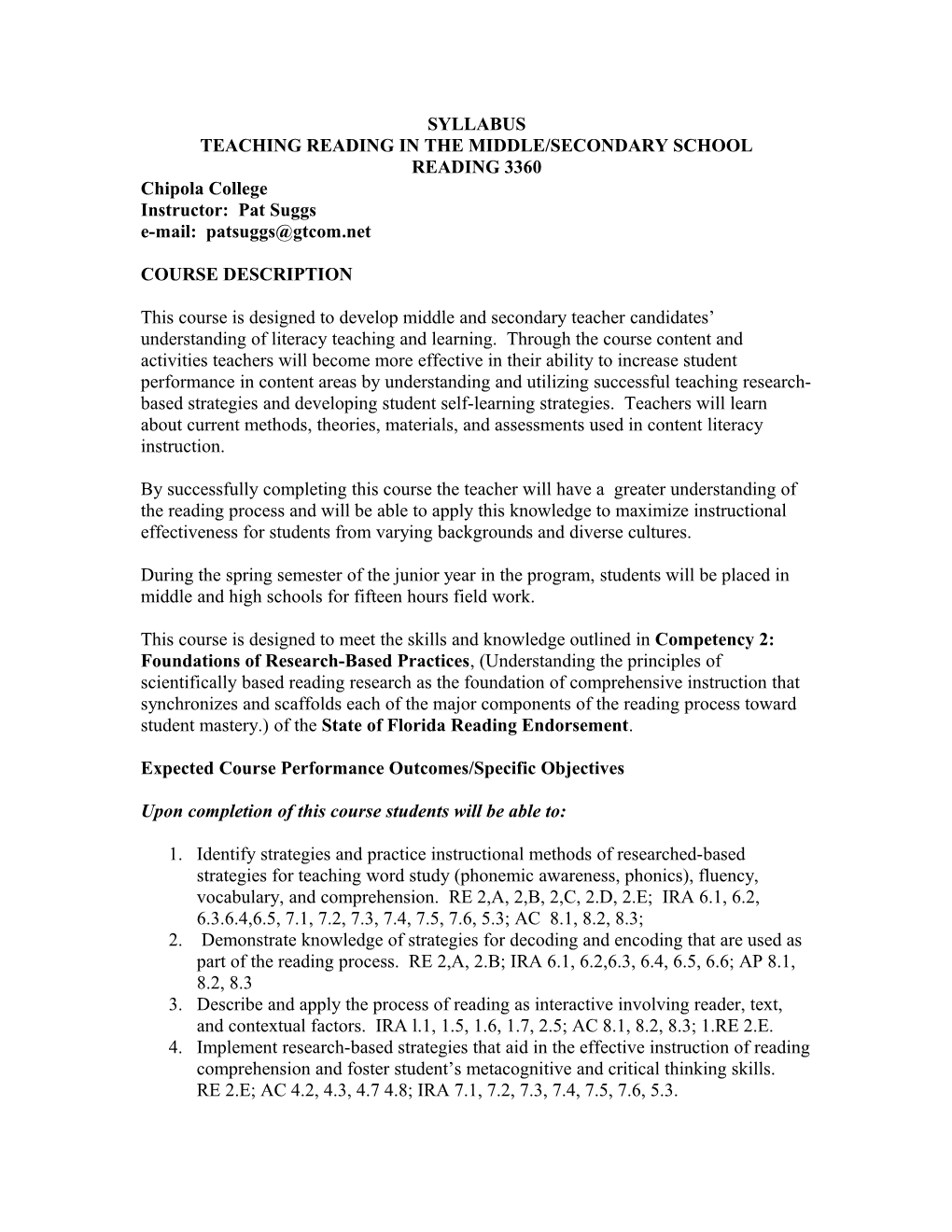 Teaching Reading in the Middle/Secondary School