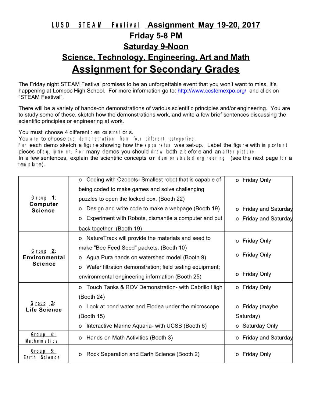 Science, Technology, Engineering, Art and Math