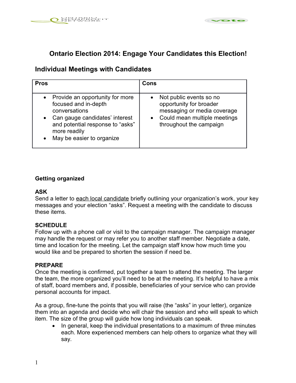 Ontario Election 2014: Engage Your Candidates This Election!
