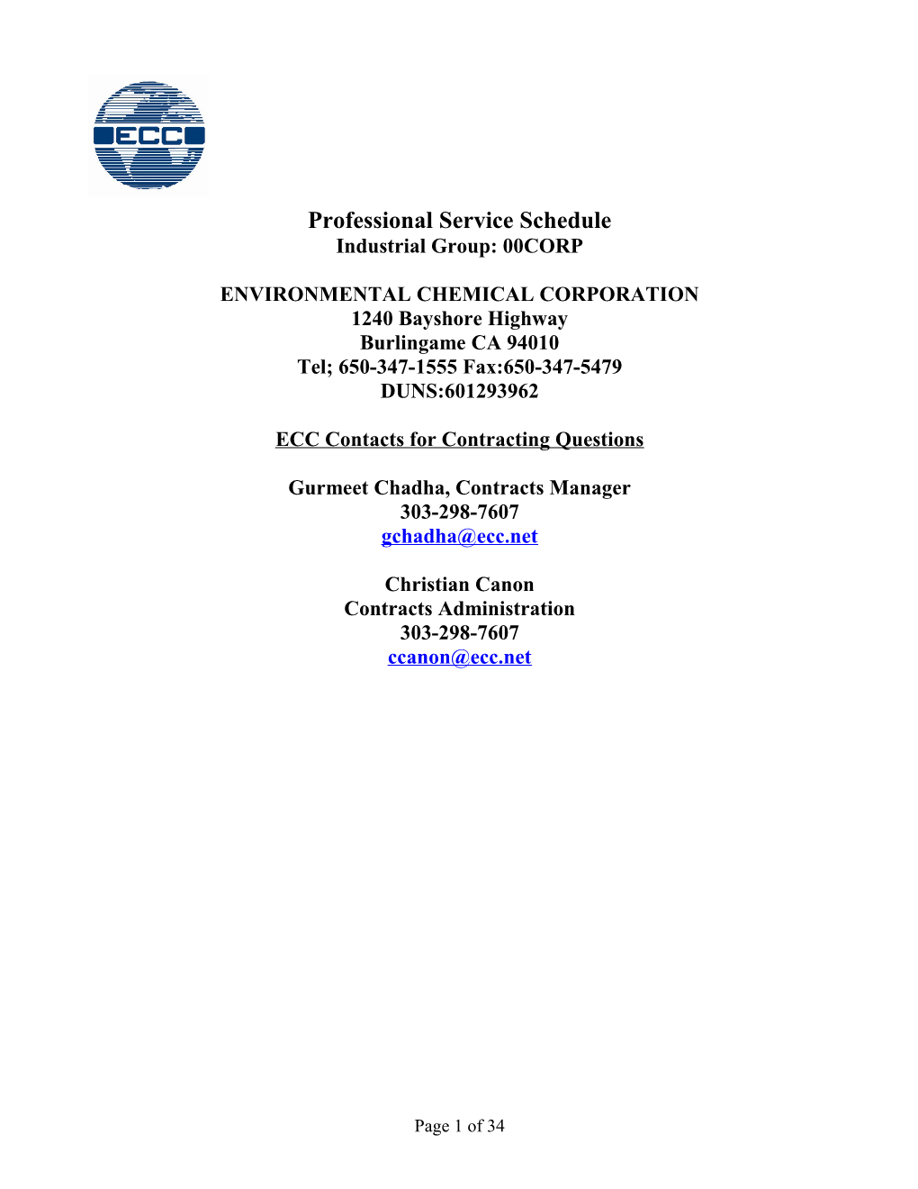 Environmental Chemical Corporation