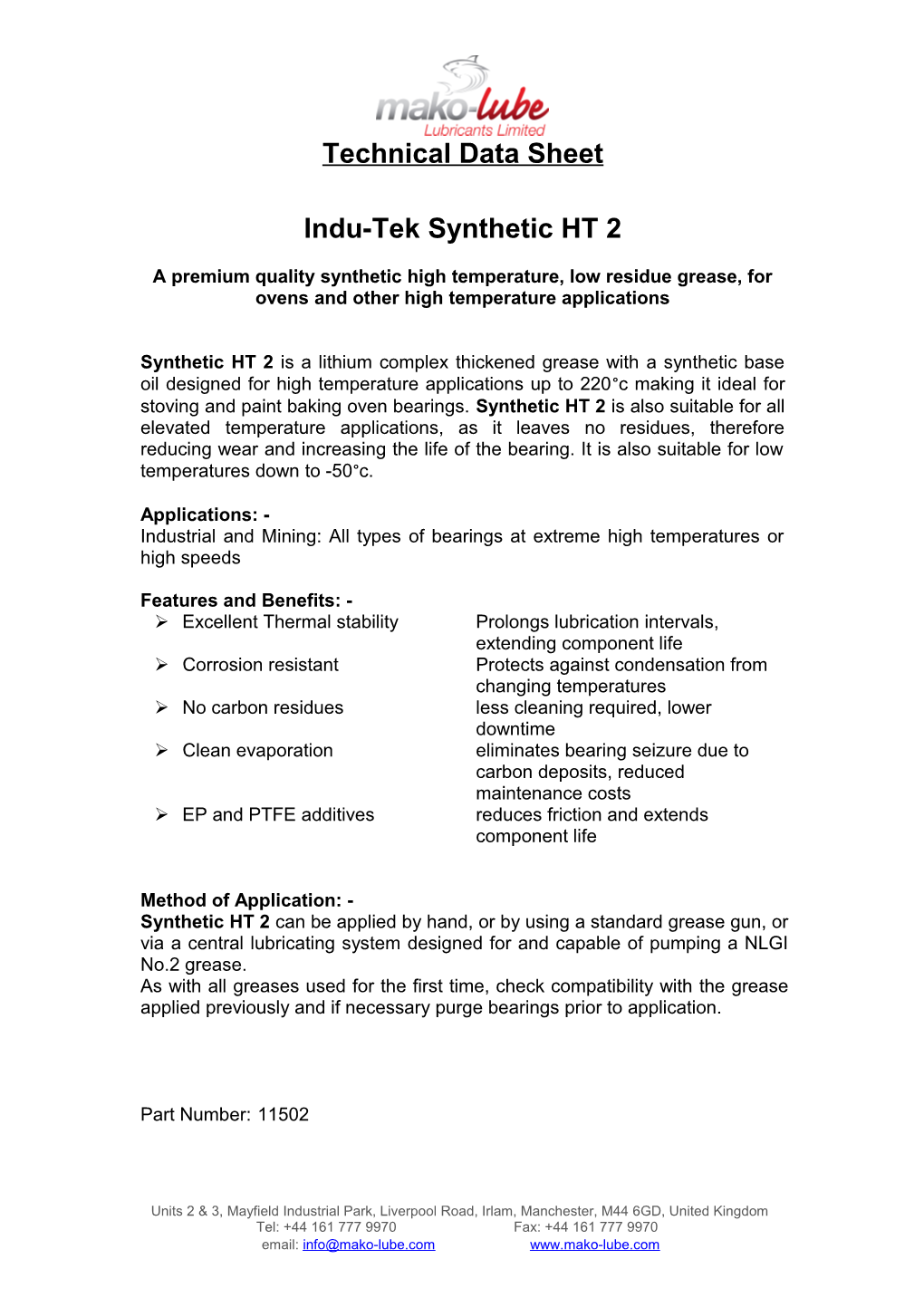 Indu-Tek Synthetic HT 2