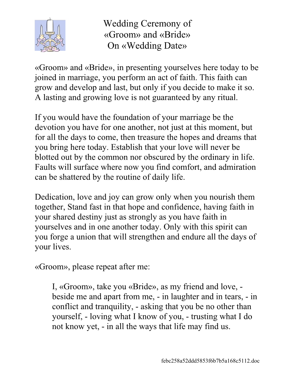 Bride Groom Last Name Wedding Date