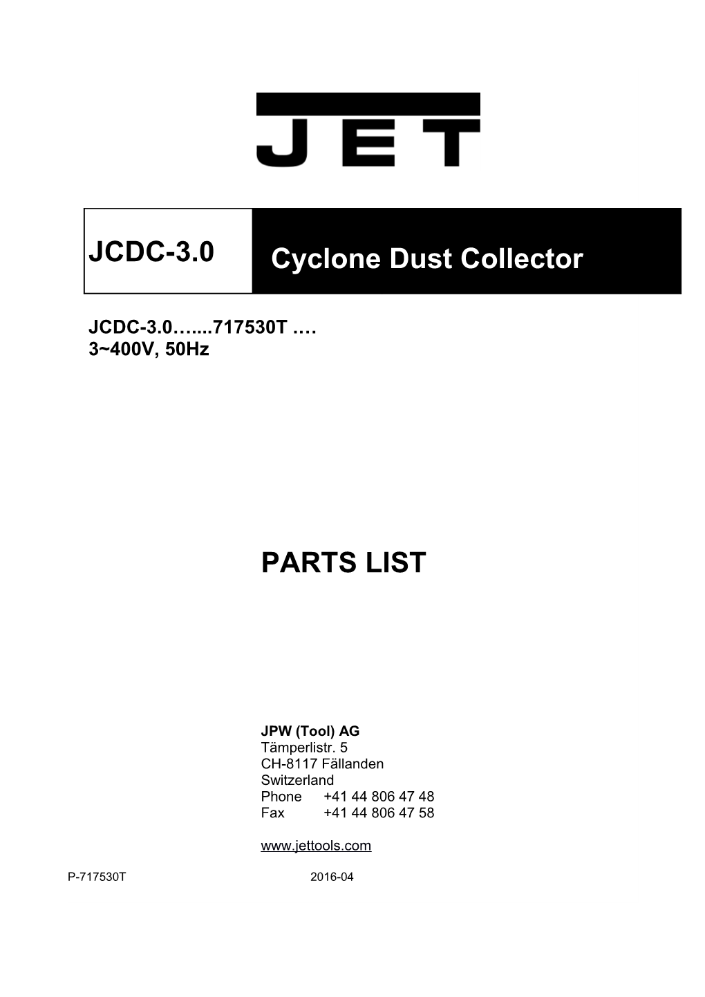 Parts List for The