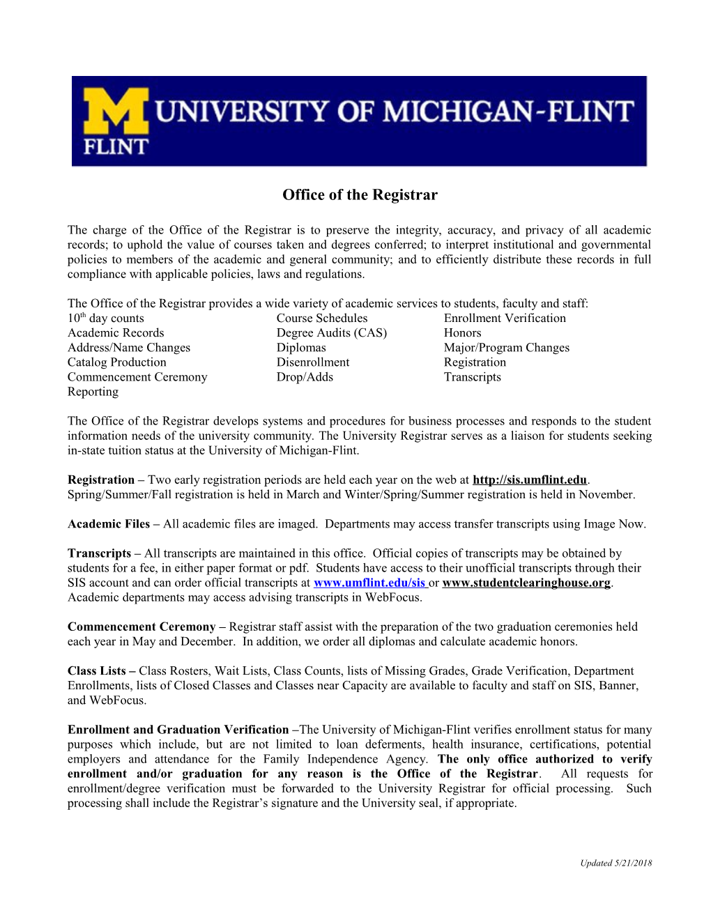 The University of Michigan-Flint