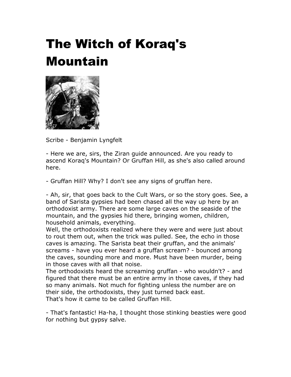 The Witch of Koraq's Mountain