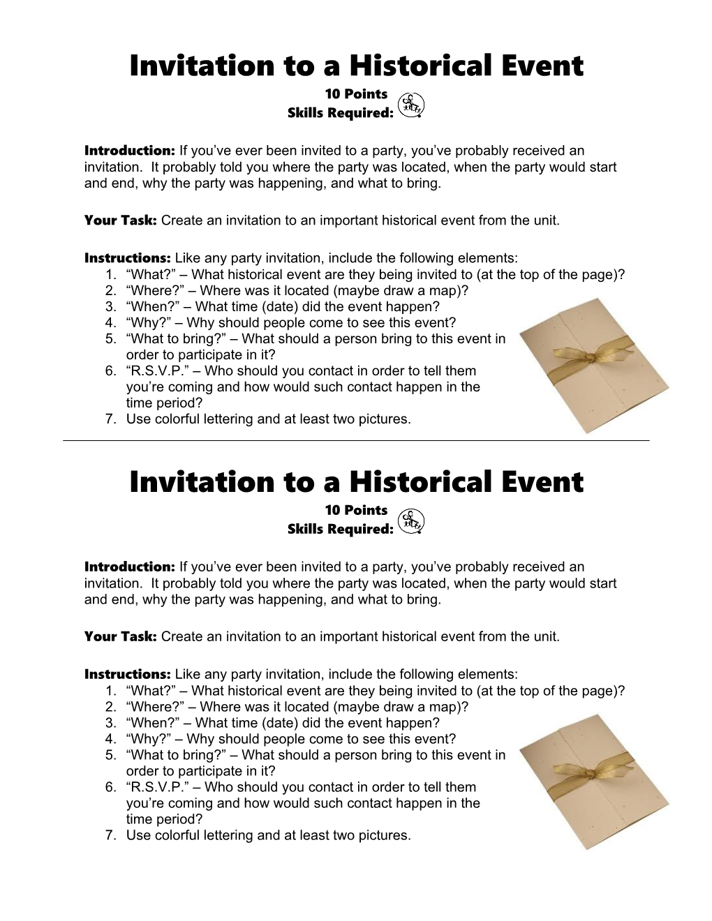 Invitation to a Historical Event