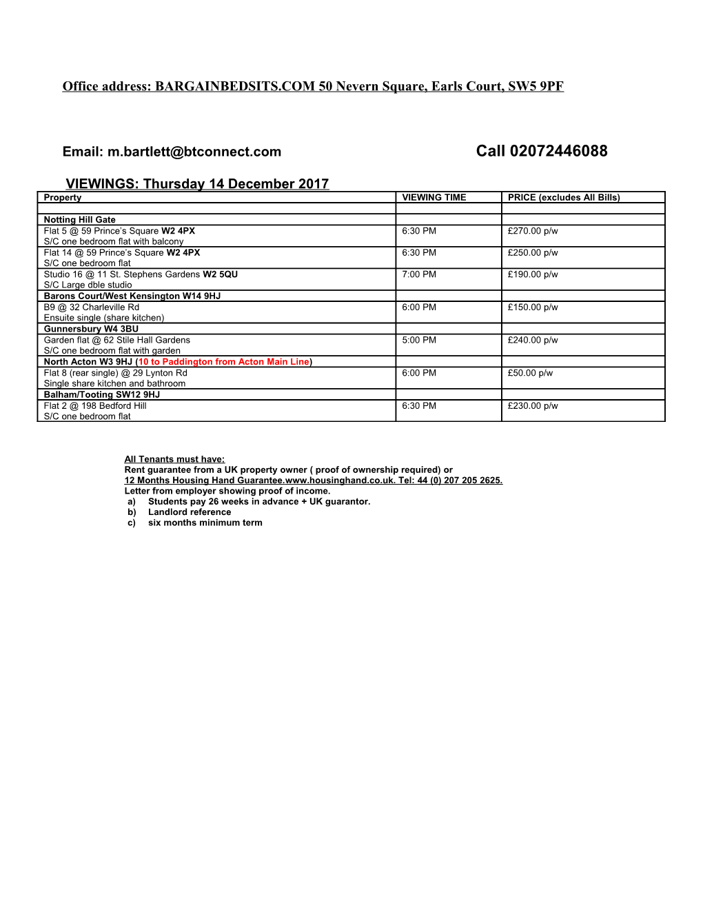 Bartlett Management Company Ltd