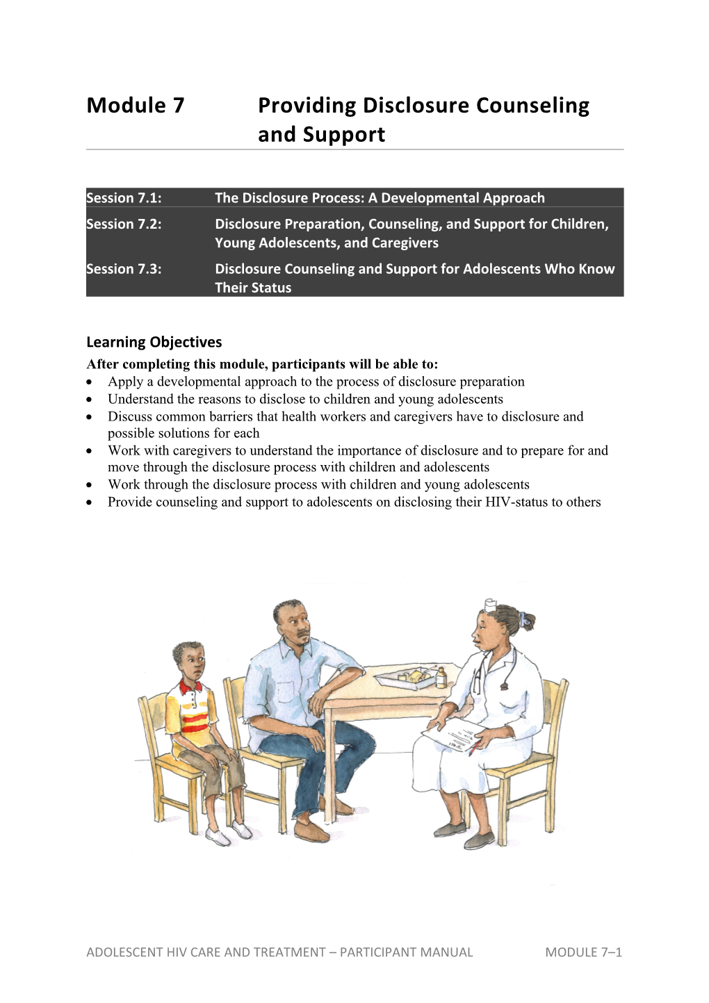 Module 7 Providing Disclosure Counseling and Support