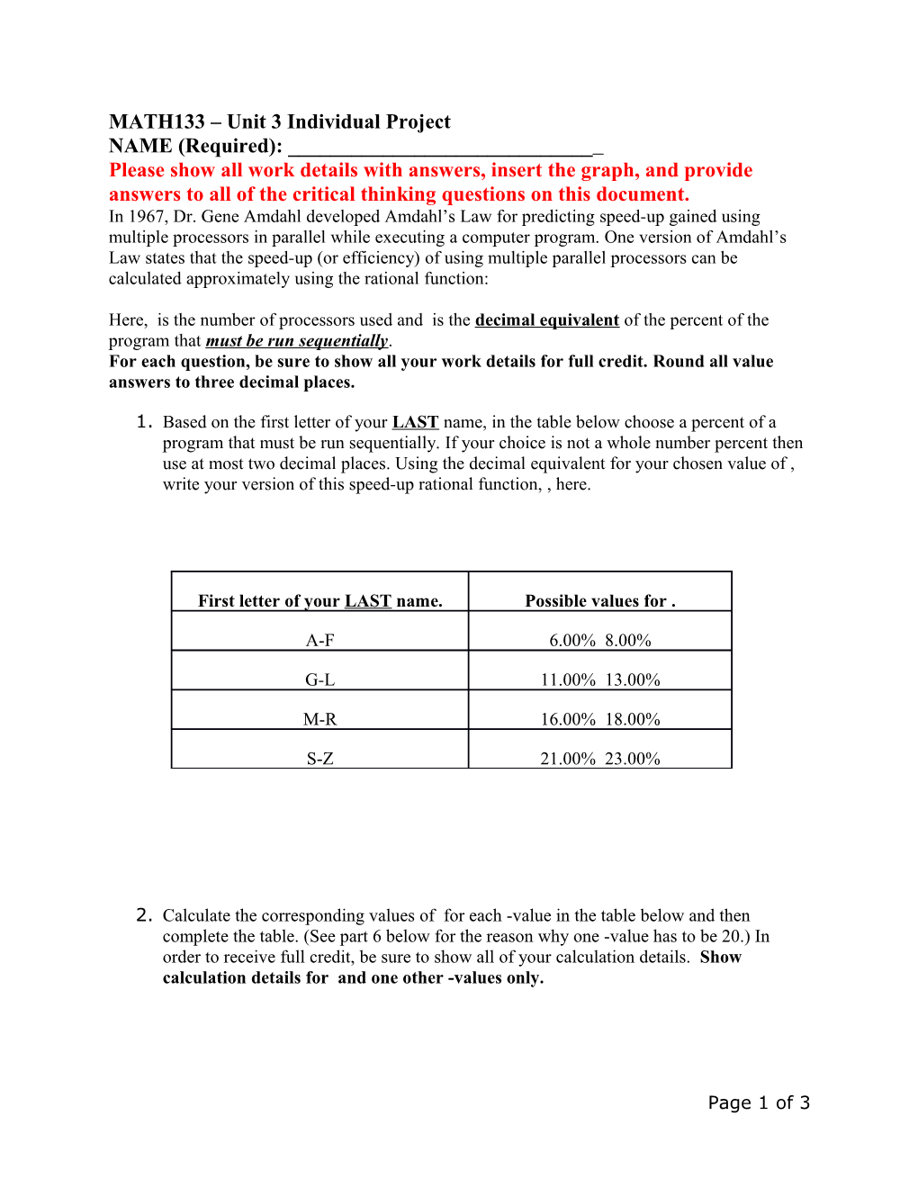 MATH133 Unit 3 Individual Project