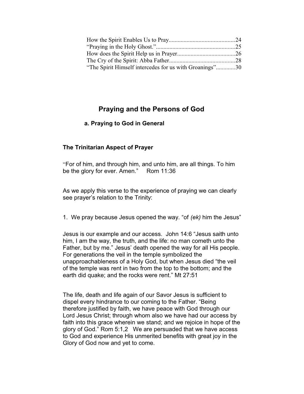 Praying and the Person of God