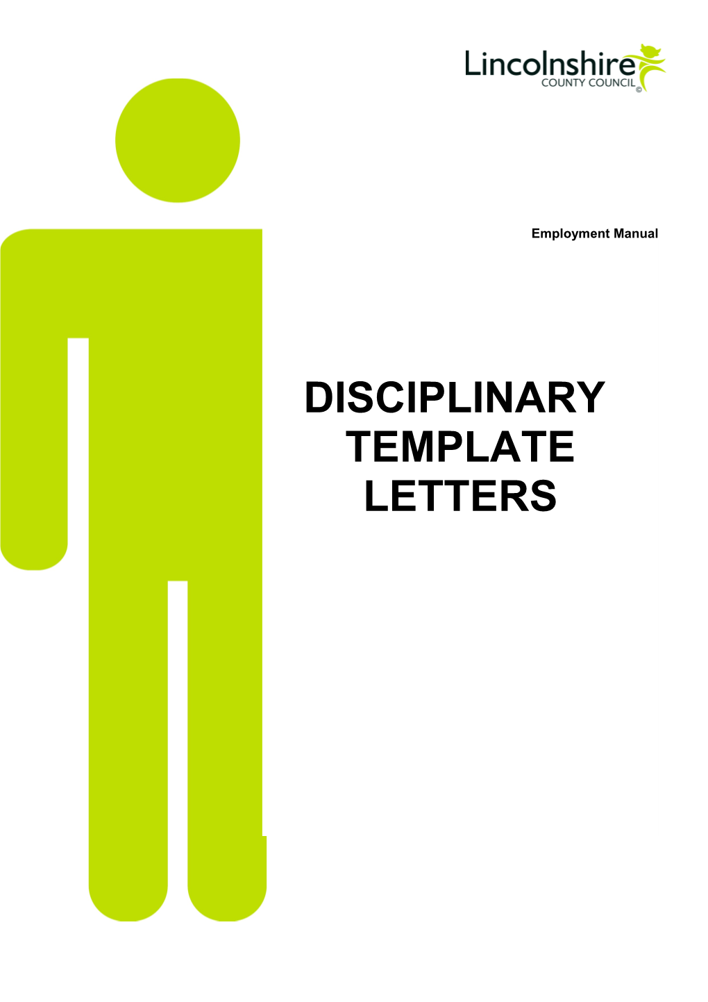 Disciplinary Template Letters