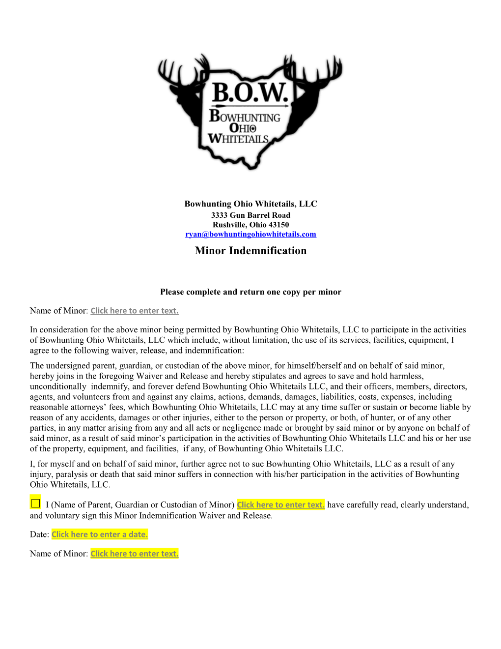 Bowhunting Ohio Whitetails, LLC