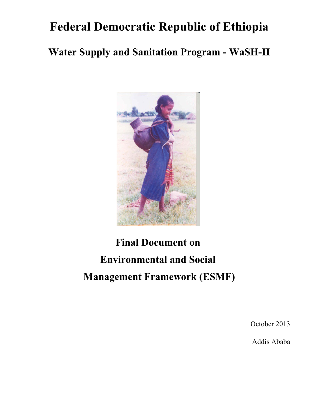Wash-II Environmental and Social Management Framework
