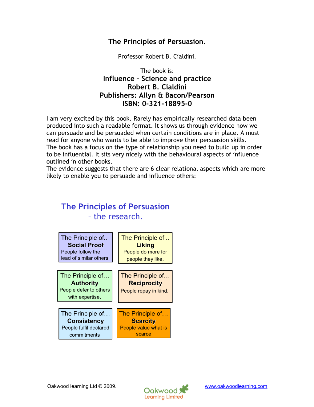 The Principles of Persuasion