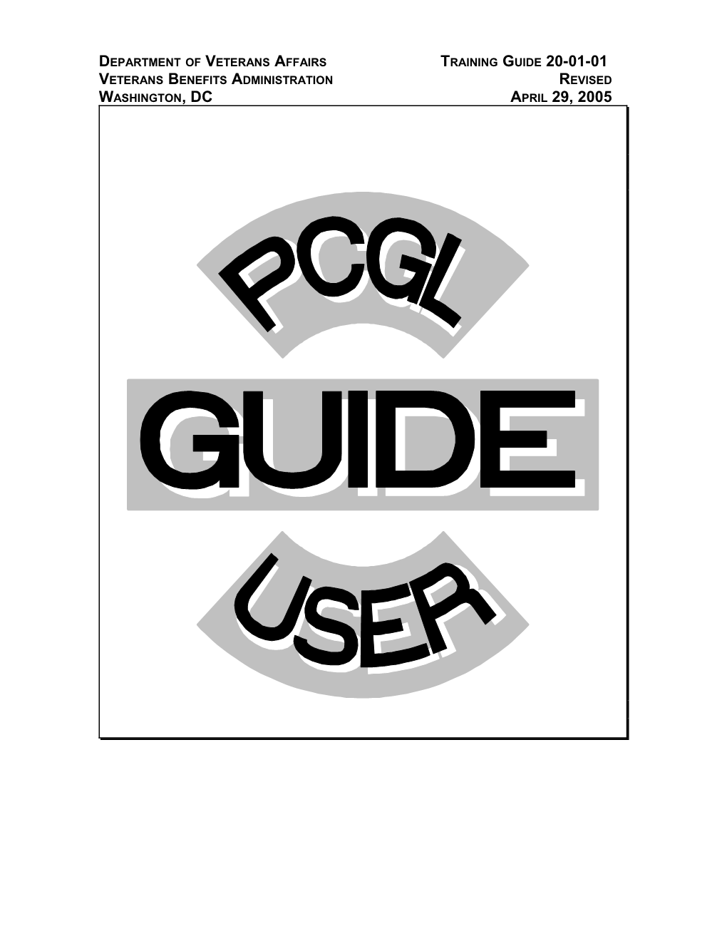 Training Guide 20-01-01 PCGL User Guide