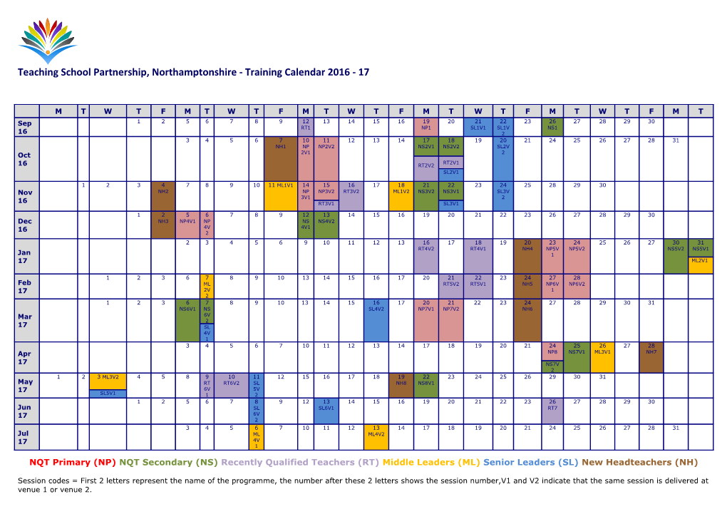 Academic Year Planner 2016 2017