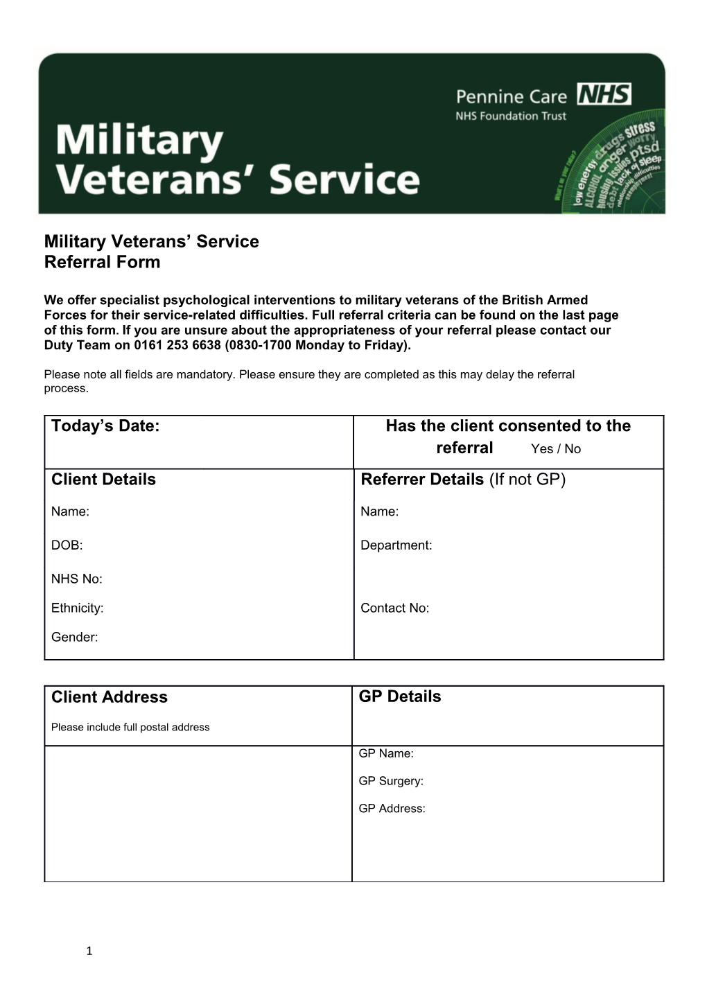 Military Veterans Service