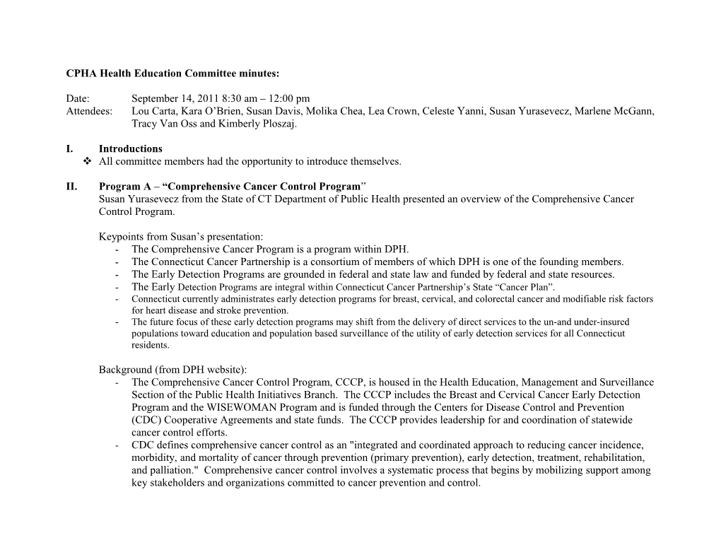 CPHA Health Education Committee Minutes s1