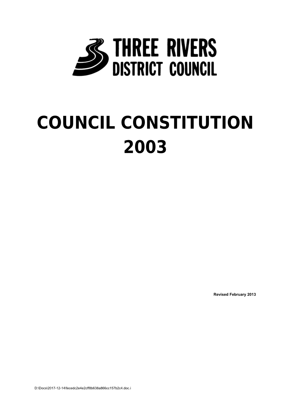 Council Constitution