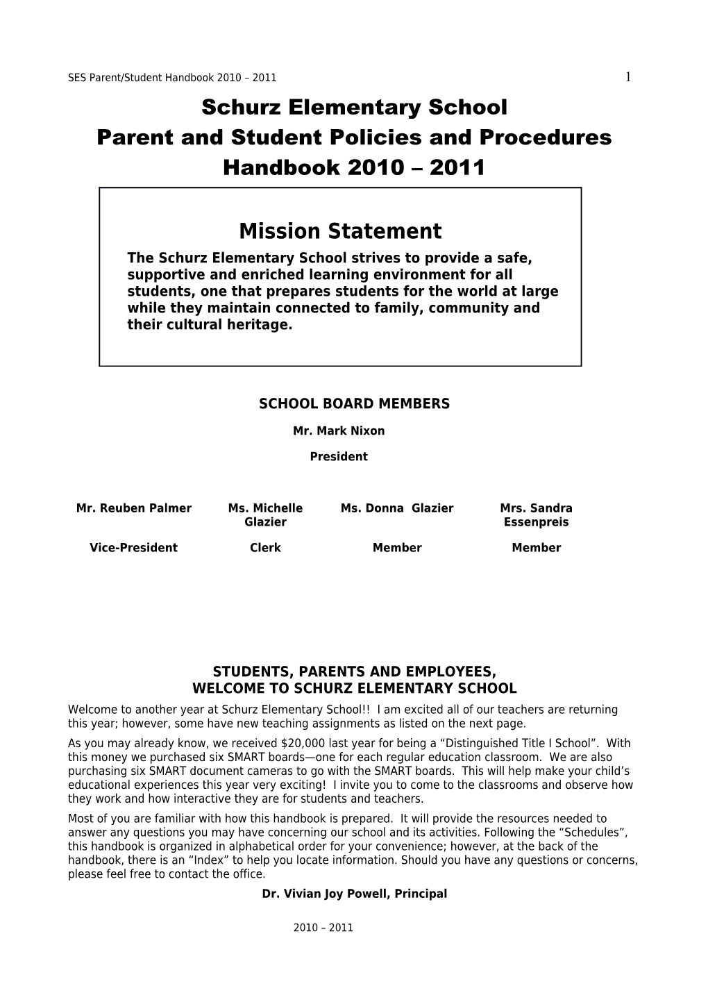 SES Parent/Student Handbook 2010 2011 8