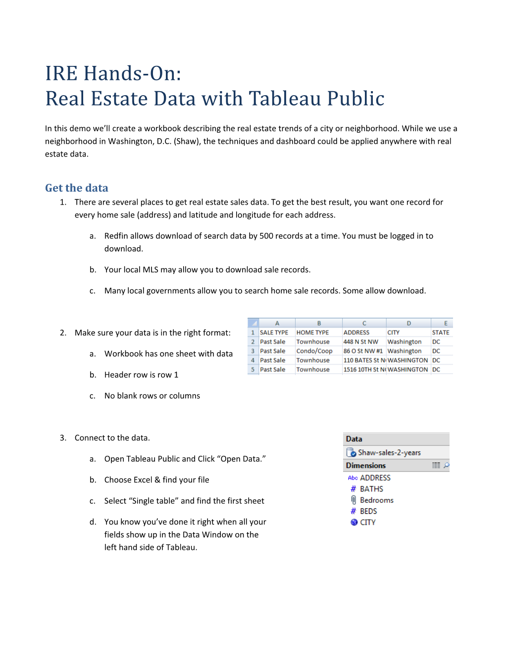 IRE Hands-On: Real Estate Data with Tableau Public