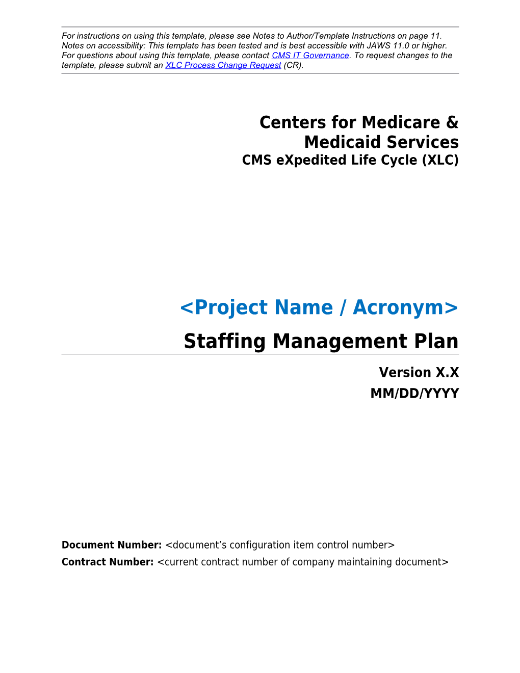 Staff Management Plan