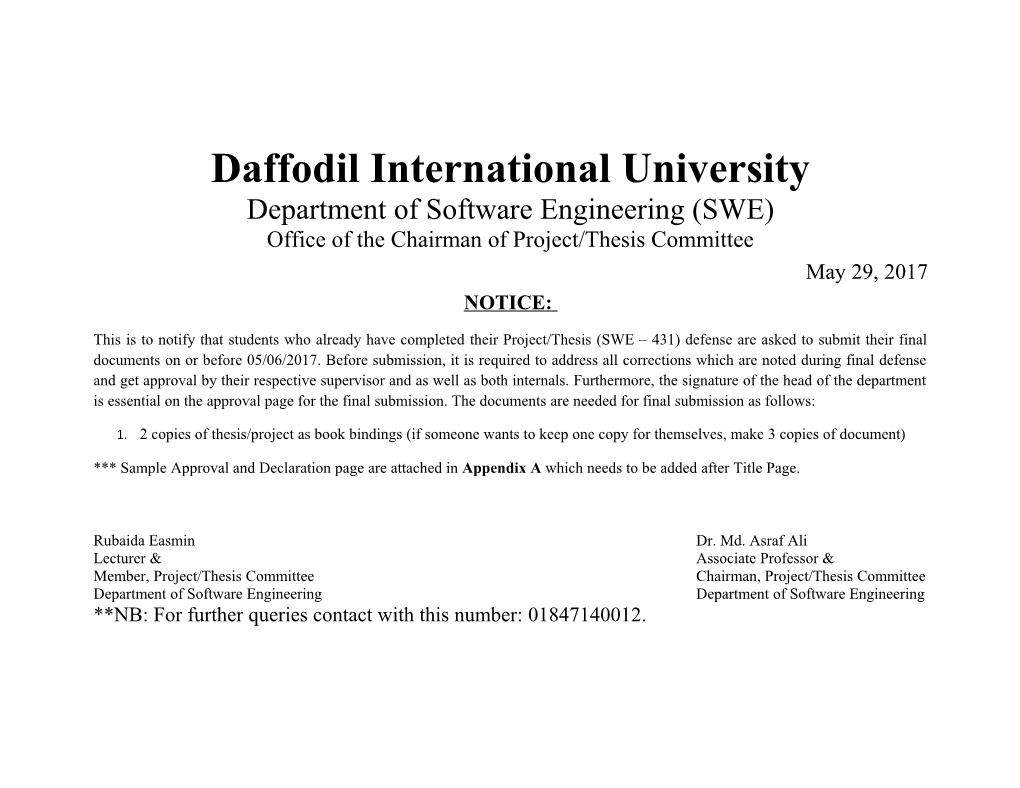 Daffodil International University