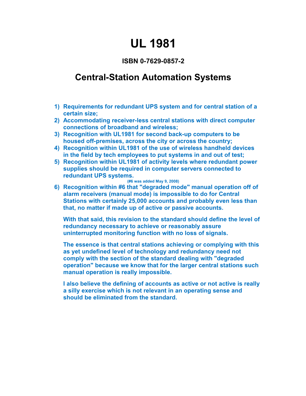 Central-Station Automation Systems