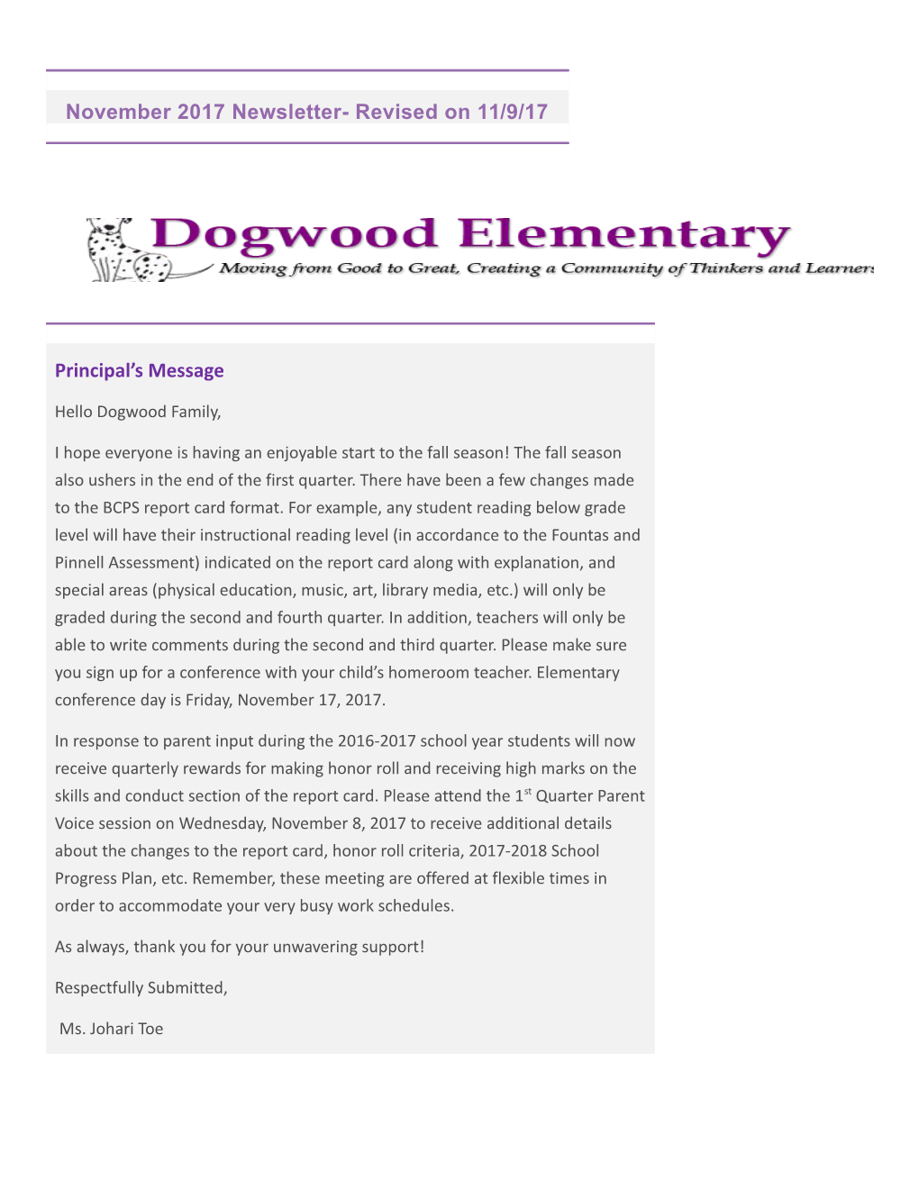 Dogwood Elementary School