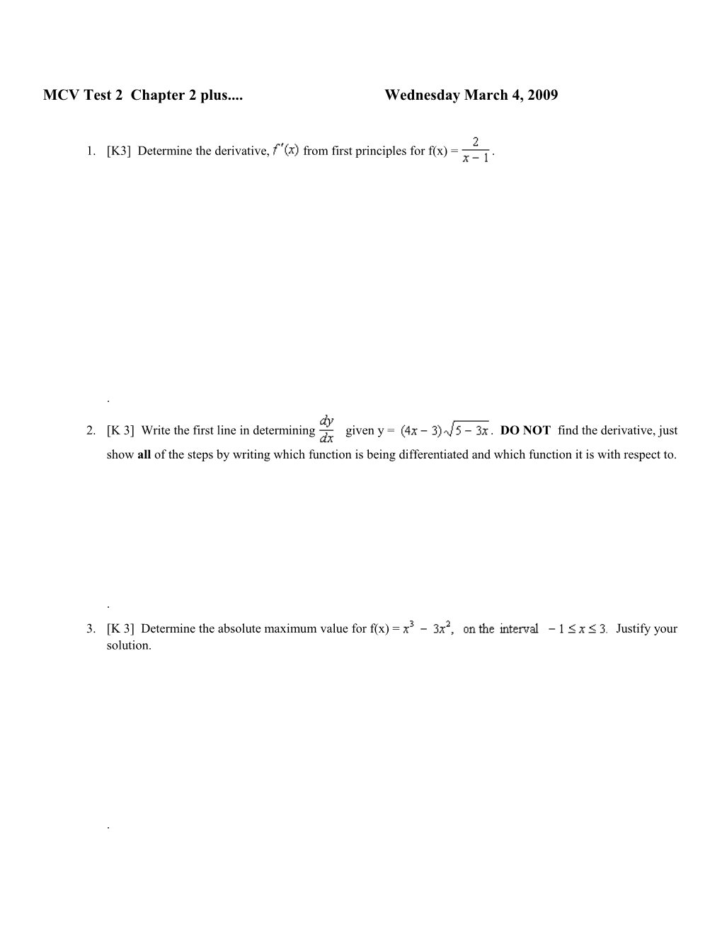 MCV Test 2 Chapter 2 Plus