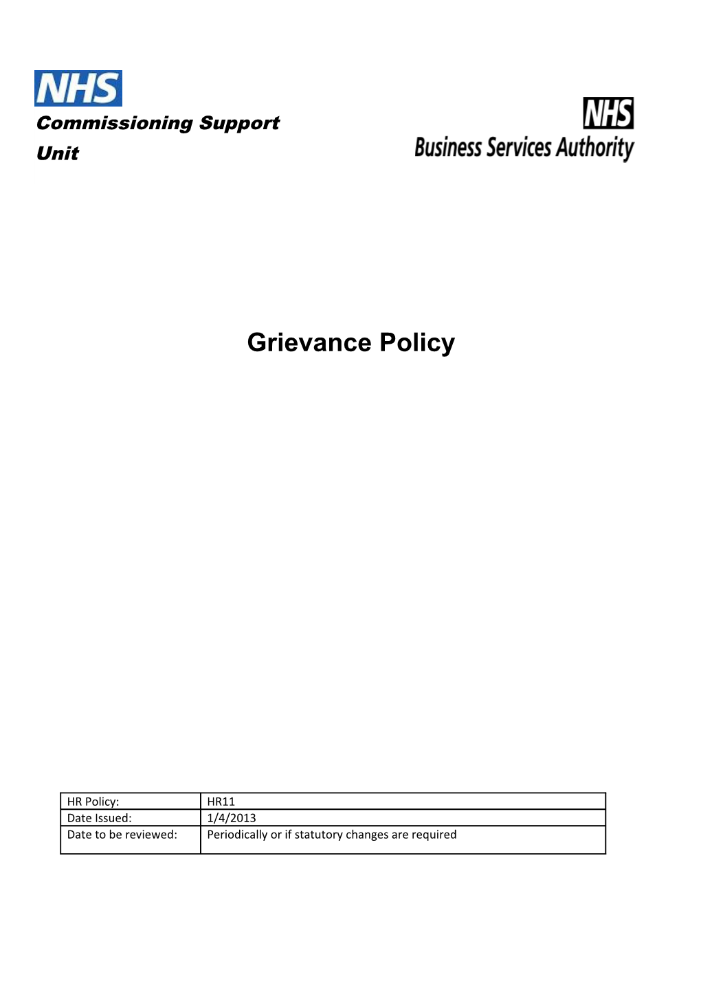 Grievance Policy