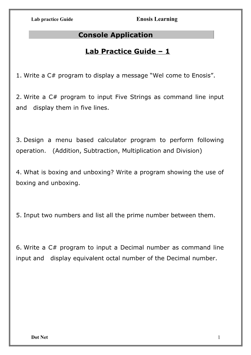 Lab Practice Guide Enosis Learning