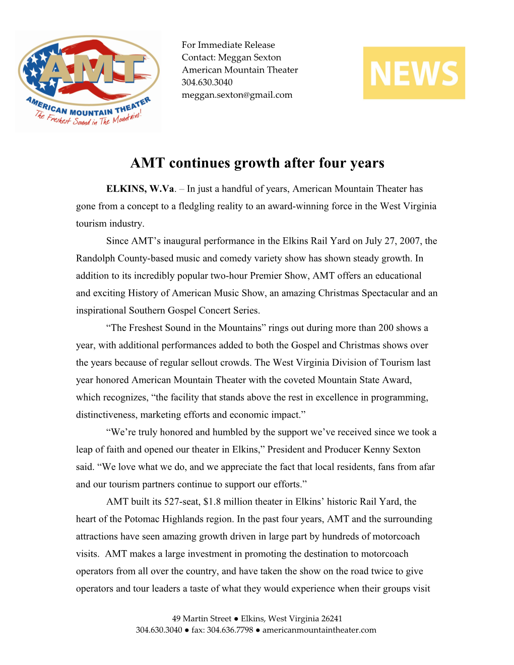AMT Continues Growth After Four Years