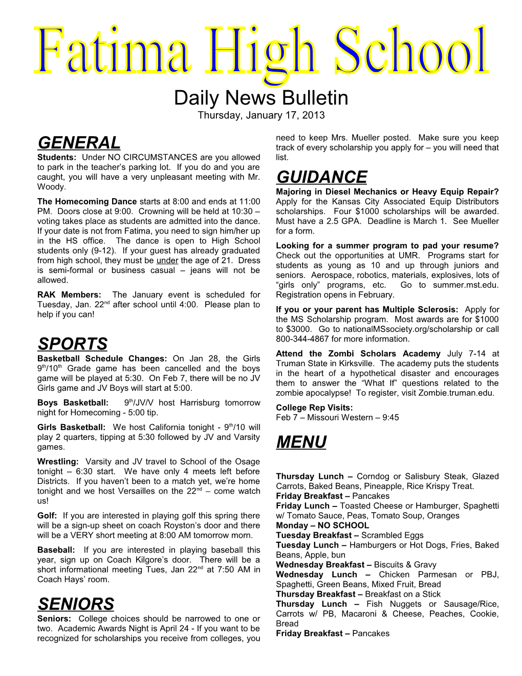 Daily News Bulletin